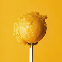 Sorbet artisanal à la mangue.