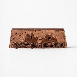 Bûche de Noël glacée Tablette chocolat noir et caramel.