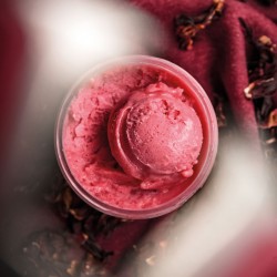 Sorbet artisanal au pamplemousse rose et à l'hibiscus