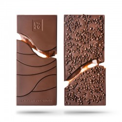 Tablette chocolat noir fourrée caramel