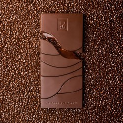 Tablette chocolat noir fourrée caramel