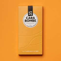 Tablette chocolat et amandes fourrée caramel