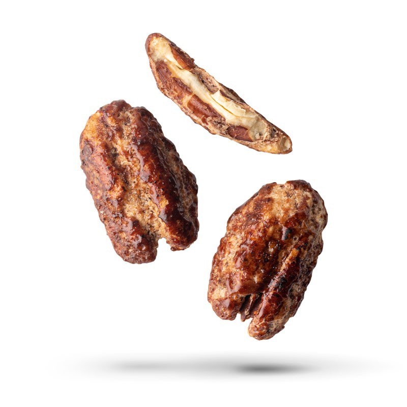 Noix de pécan caramélisées