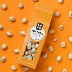 Dragées pop corn  chocolat blanc caramel