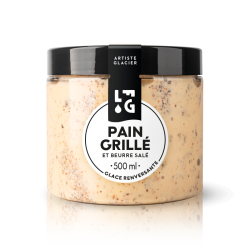 Glace artisanale pain grillé.
