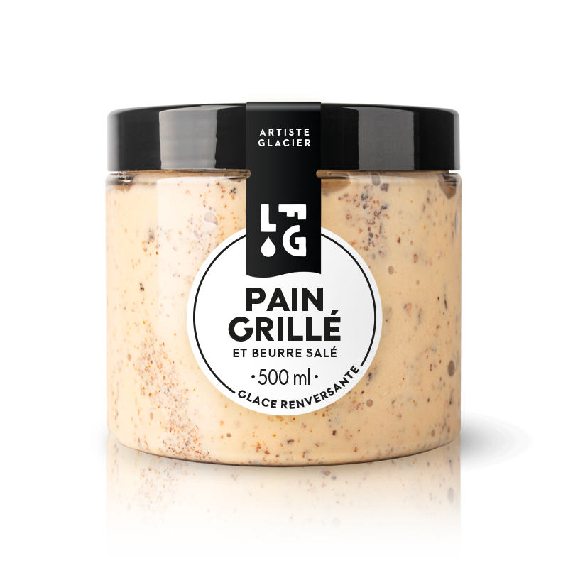 Glace artisanale pain grillé.