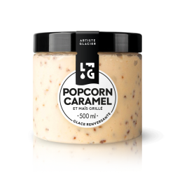 Glace artisanale popcorn caramel