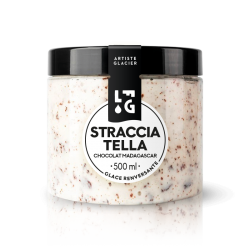 Glace artisanale stracciatella au chocolat de Madagascar.