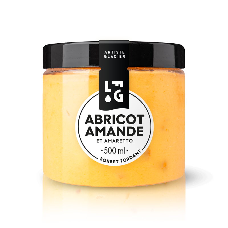 Sorbet artisanal amande amaretto.