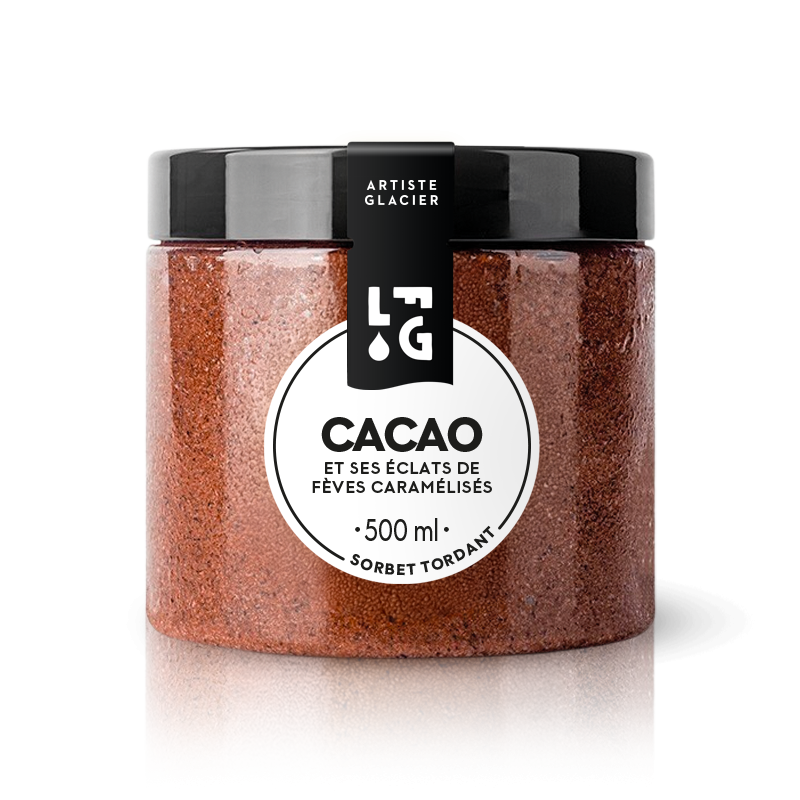 Sorbet artisanal au cacao.