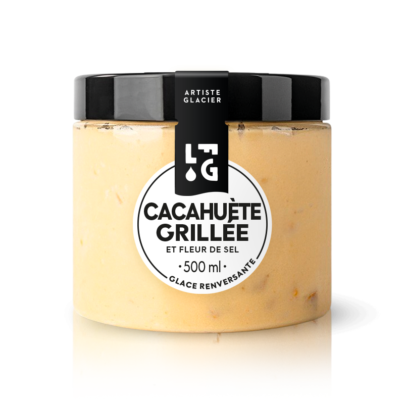Glace artisanale à la cacahuète grillée.