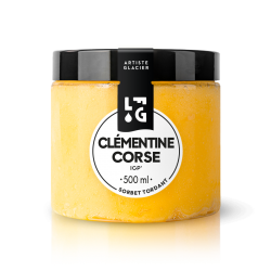 Sorbet artisanal à la clémentine Corse.