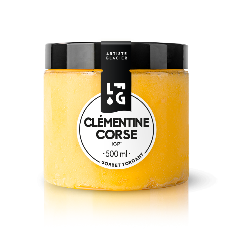 Sorbet artisanal à la clémentine Corse.