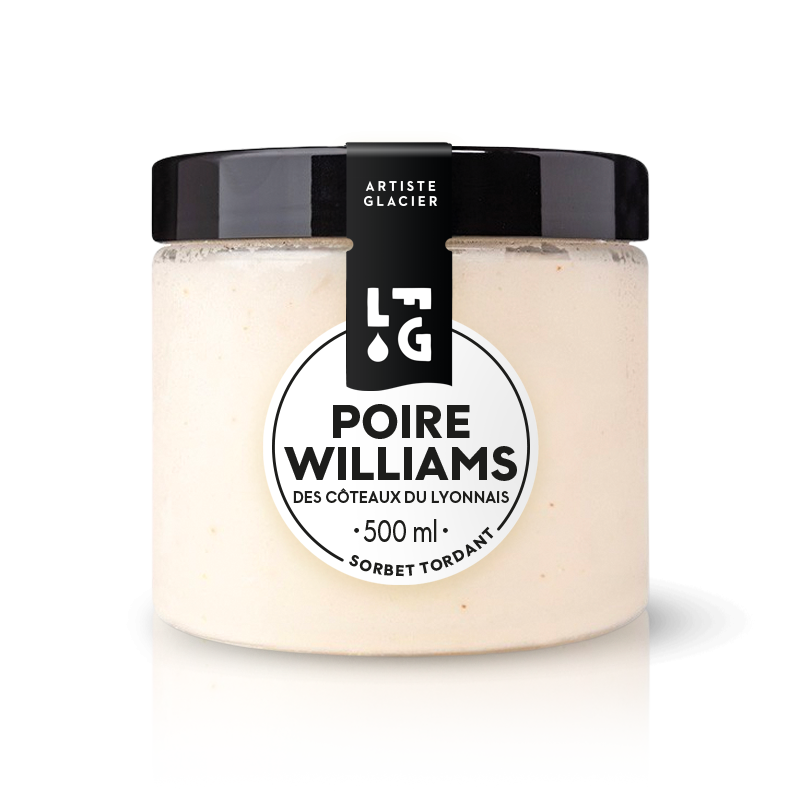 Sorbet artisanal à la poire Williams