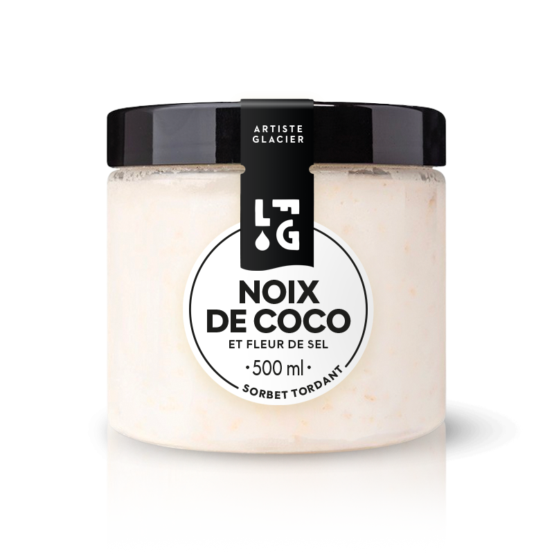 Sorbet artisanal à la noix de coco.