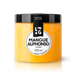 Sorbet artisanal à la mangue Alphonso.