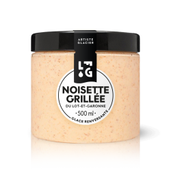 Glace artisanale à la noisette grillée du Lot-Et-Garonne
