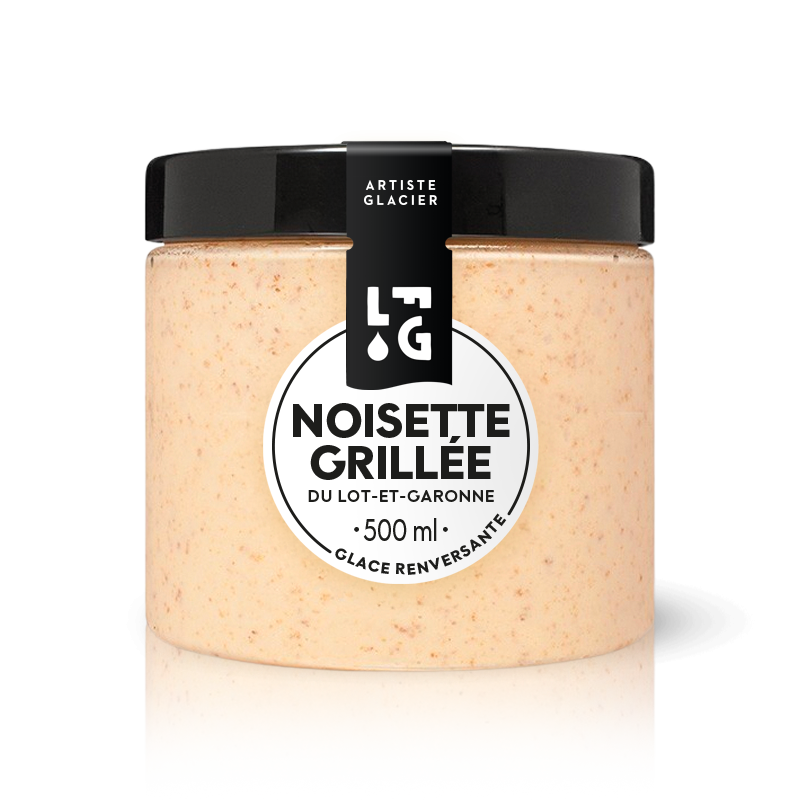 Glace artisanale à la noisette grillée du Lot-Et-Garonne
