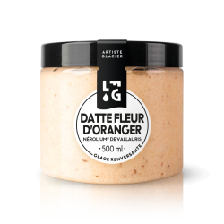 Glace artisanale à la datte et à la fleur d'oranger