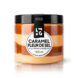 Glace artisanale caramel et fleur de sel.