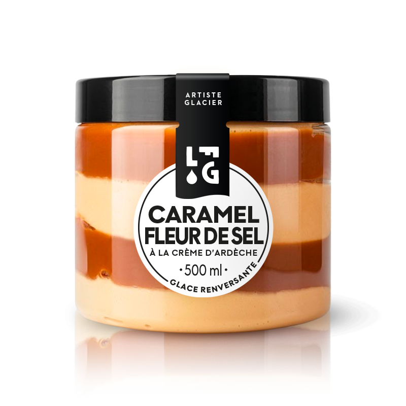 Glace artisanale caramel et fleur de sel.