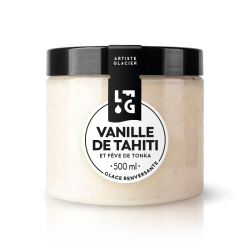 Glace artisanale vanille de Tahiti et fève de Tonka
