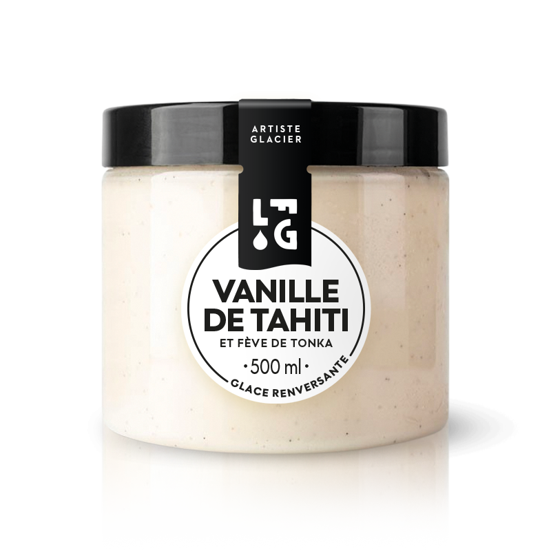 Glace artisanale vanille de Tahiti et fève de Tonka