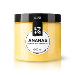 Sorbet ananas et zestes de citron vert