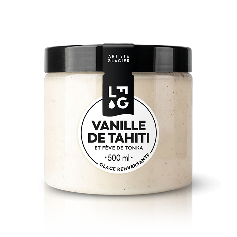 Glace artisanale à la vanille de Tahiti et à la fève Tonka