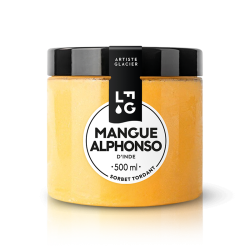 Sorbet artisanal à la mangue Alphonso.