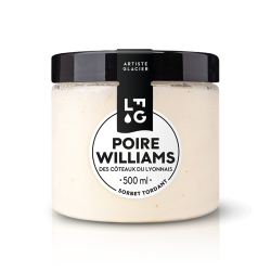 Sorbet artisanal à la poire Williams des coteaux du Lyonnais