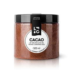 Sorbet artisanal au cacao.