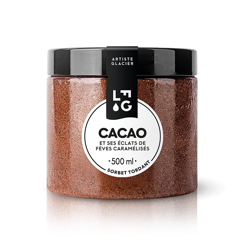 Sorbet artisanal au cacao.