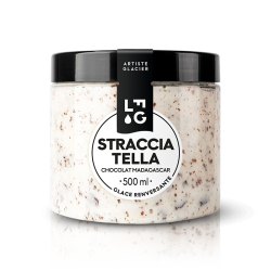 Glace artisanale stracciatella au chocolat de Madagascar.