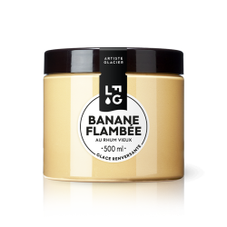 Glace à la banane flambée au vieux rhum.