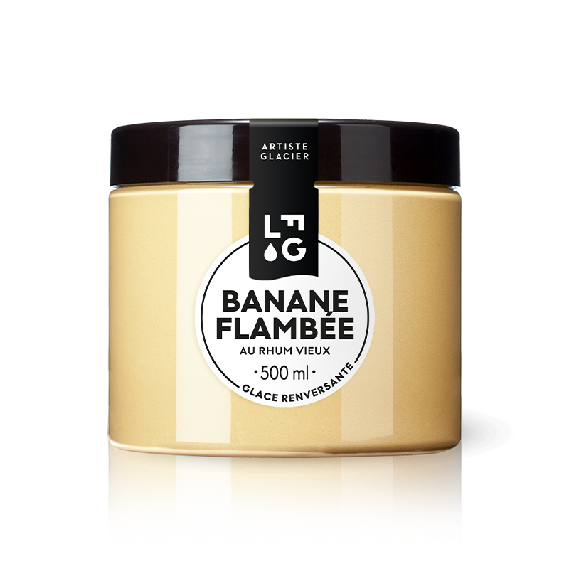 Glace à la banane flambée au vieux rhum.