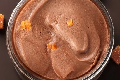 Parfum éphémère de janvier : sorbet au chocolat noir façon orangette, chocolat n